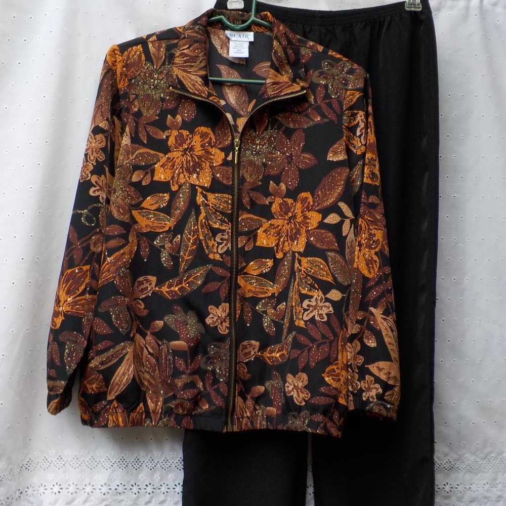 EUC Blair 2-PC Jacket and Pant Set in Fall Colors SZ M/L